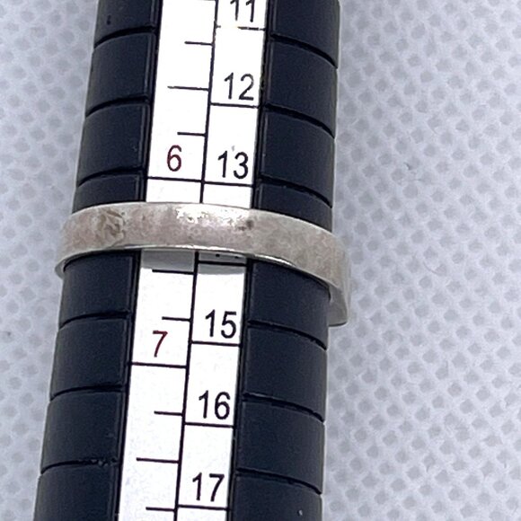 925 Sterling Silver Mexico Abalone Channel Inlay Iridescent Ring Size 6.25 VTG - Picture 6 of 15